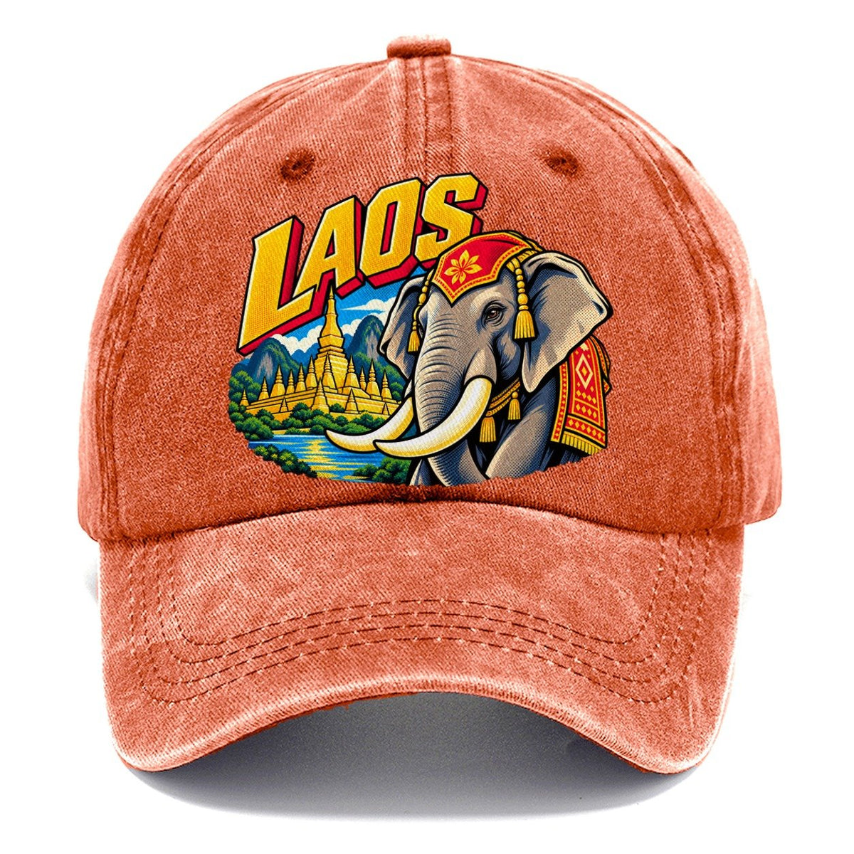 LAOS Elephant Temple Classic Cap – Terracotta Clay