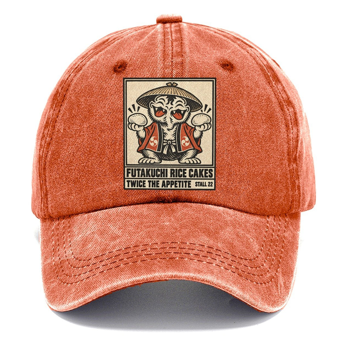 Futakuchi Rice Cakes Yokai Night Market Classic Cap – Terracotta Clay