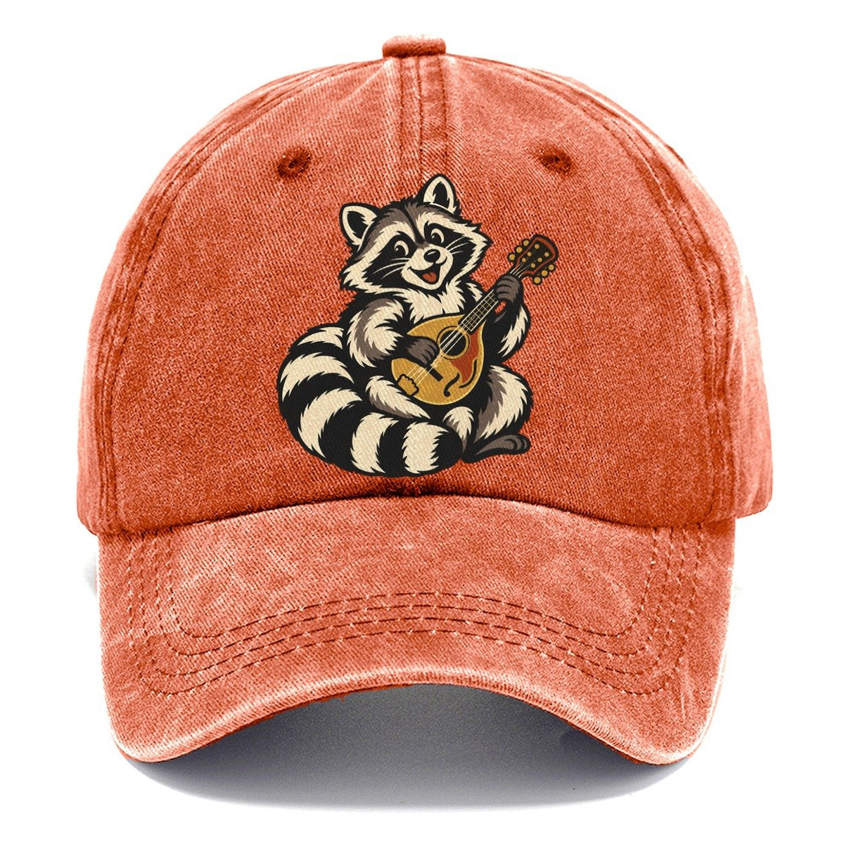 Raccoon Mandolin Picker Sundown Familiars Classic Cap – Terracotta Clay