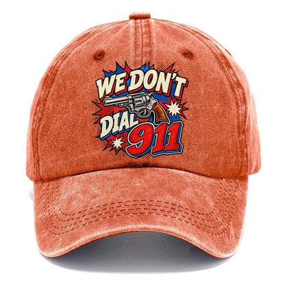 Comic Pop Burst We Don't Dial 911 Classic Cap – Terracotta Clay