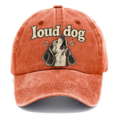 A Howling Beagle Head Tipped Back Bark For Me Classic Cap – Terracotta Clay