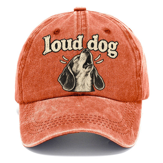 A Howling Beagle Head Tipped Back Bark For Me Classic Cap – Terracotta Clay