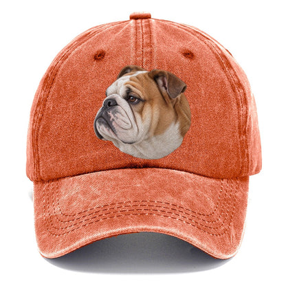 Bulldog Serious Side Profile Character Club Classic Cap – Terracotta Clay
