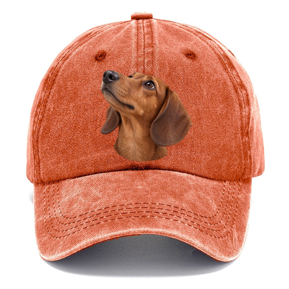 Dachshund Upturned Nose Character Club Classic Cap – Terracotta Clay
