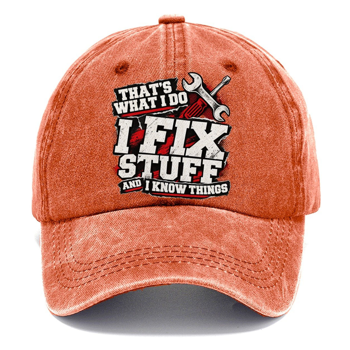 That's What I Do Fix Stuff Classic Cap – Terracotta Clay