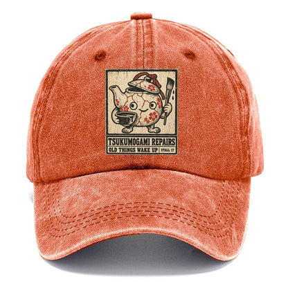 Tsukumogami Repairs Yokai Night Market Classic Cap – Terracotta Clay