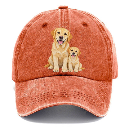 Cut-Paper Labrador Retriever Sitting Top Breeds Classic Cap – Terracotta Clay
