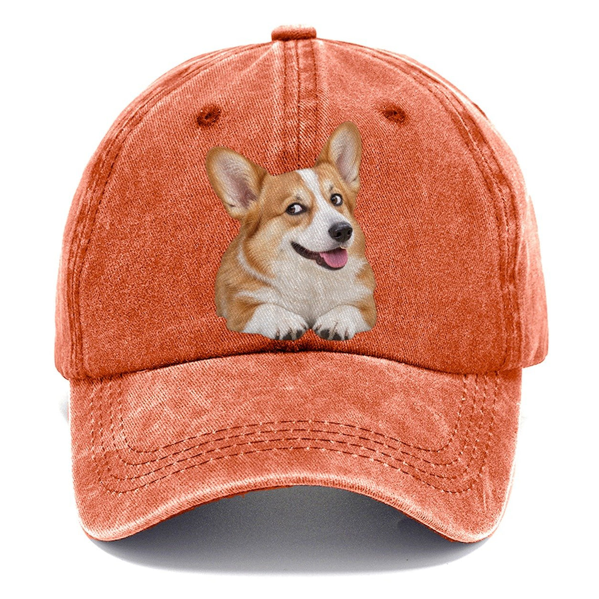 Corgi Side Eye Portrait Everyday Originals Classic Cap – Terracotta Clay