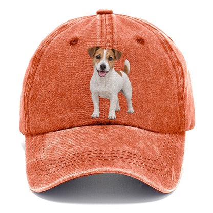 Jack Russell Terrier Standing Top Breeds Classic Cap – Terracotta Clay