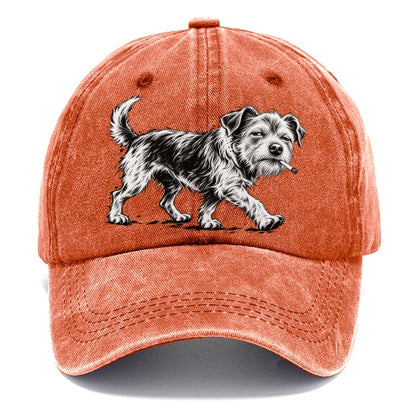 Scruffy Dog with Cigarette Classic Cap – Terracotta Clay