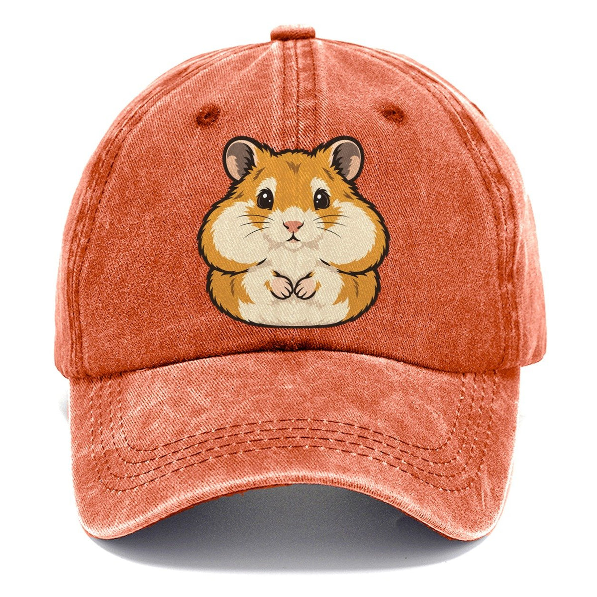 Golden Hamster Cheek Pouches Small Pet Logos Classic Cap – Terracotta Clay