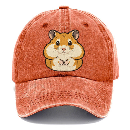 Golden Hamster Cheek Pouches Small Pet Logos Classic Cap – Terracotta Clay