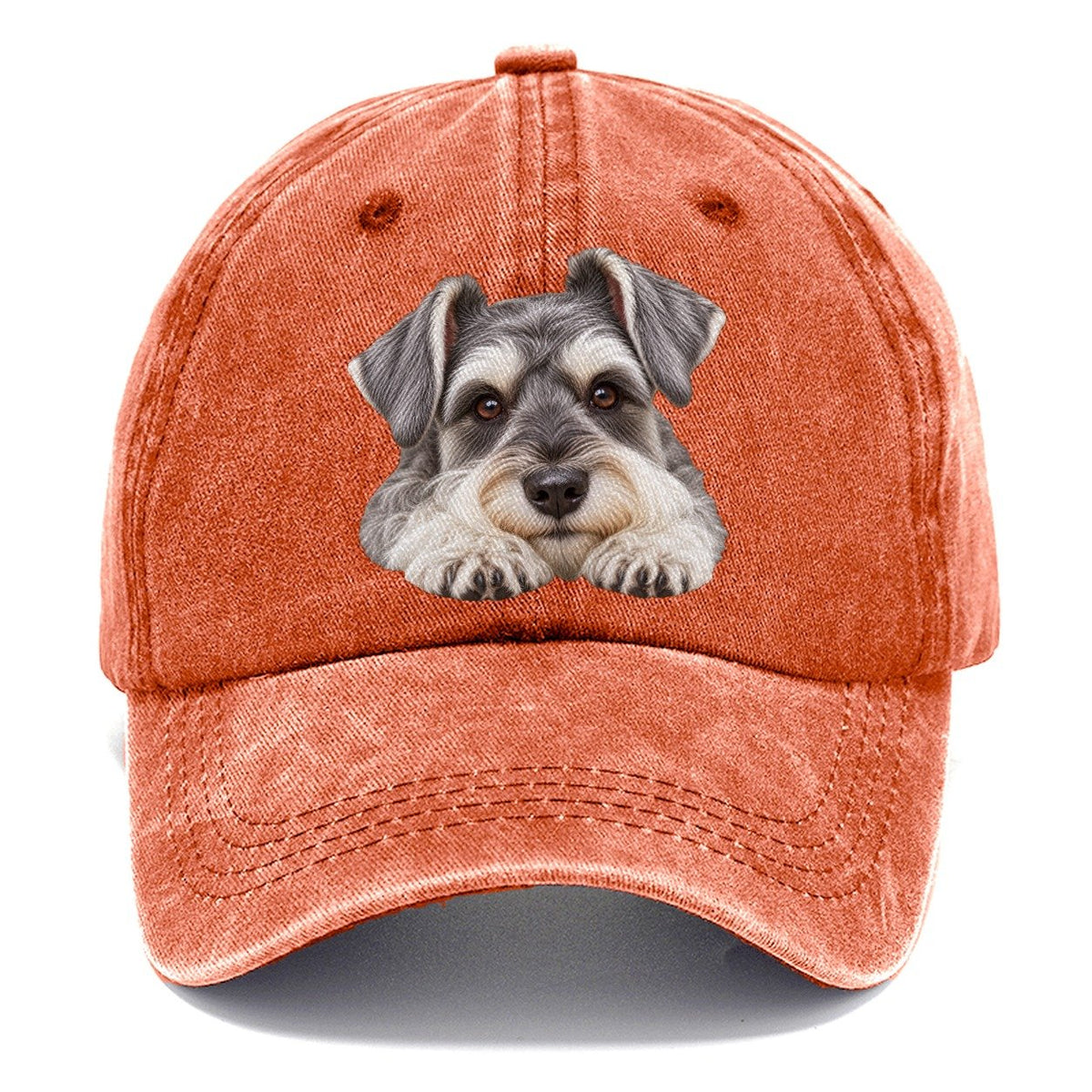 Schnauzer Chin On Paws Character Club Classic Cap – Terracotta Clay
