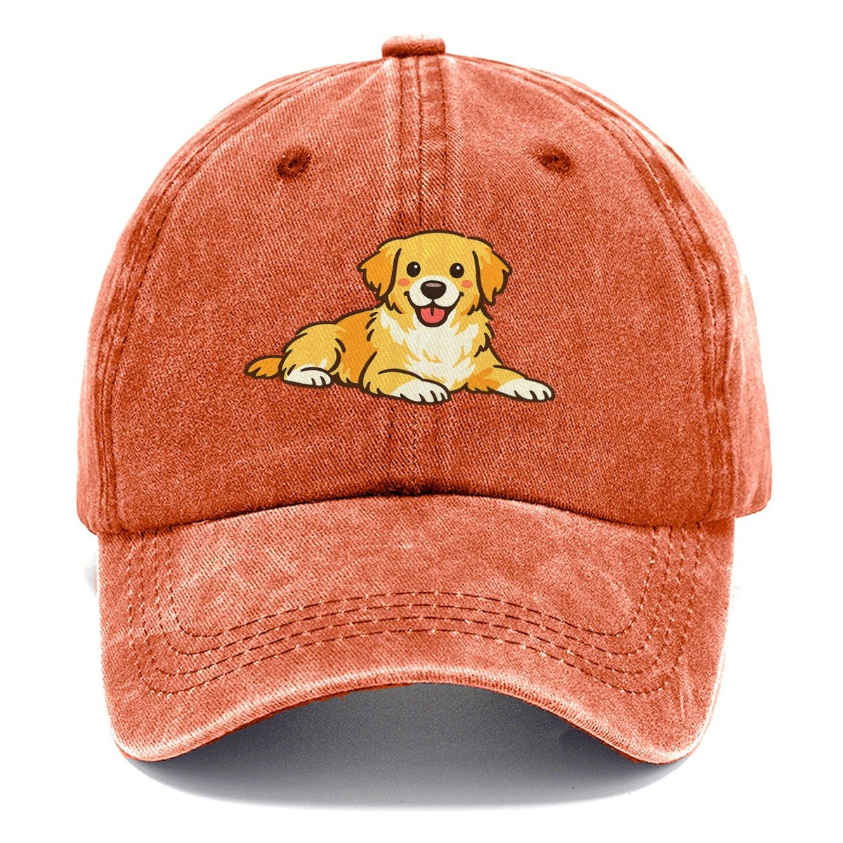 Smiling Golden Retriever Puppy Classic Cap – Terracotta Clay