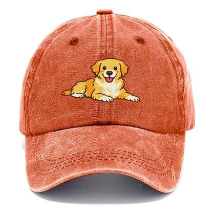 Smiling Golden Retriever Puppy Classic Cap – Terracotta Clay