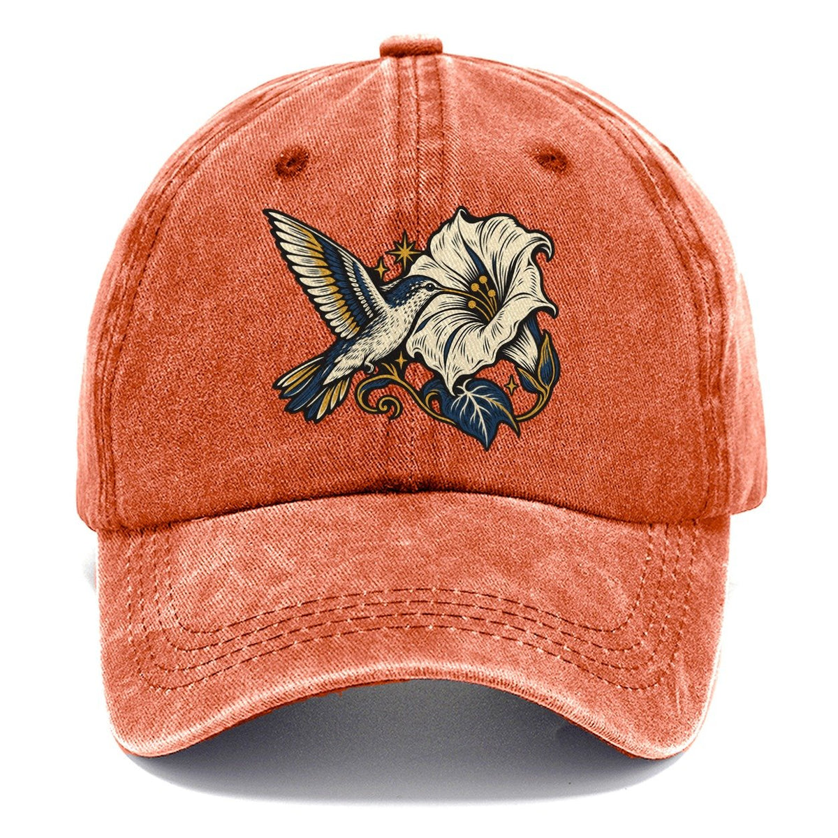 Hummingbird Night Flower Sundown Familiars Classic Cap – Terracotta Clay