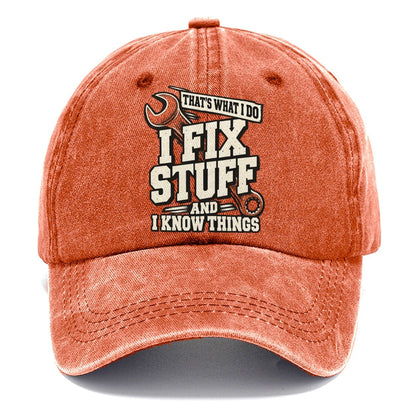That's What I Do I Fix Stuff Classic Cap – Terracotta Clay