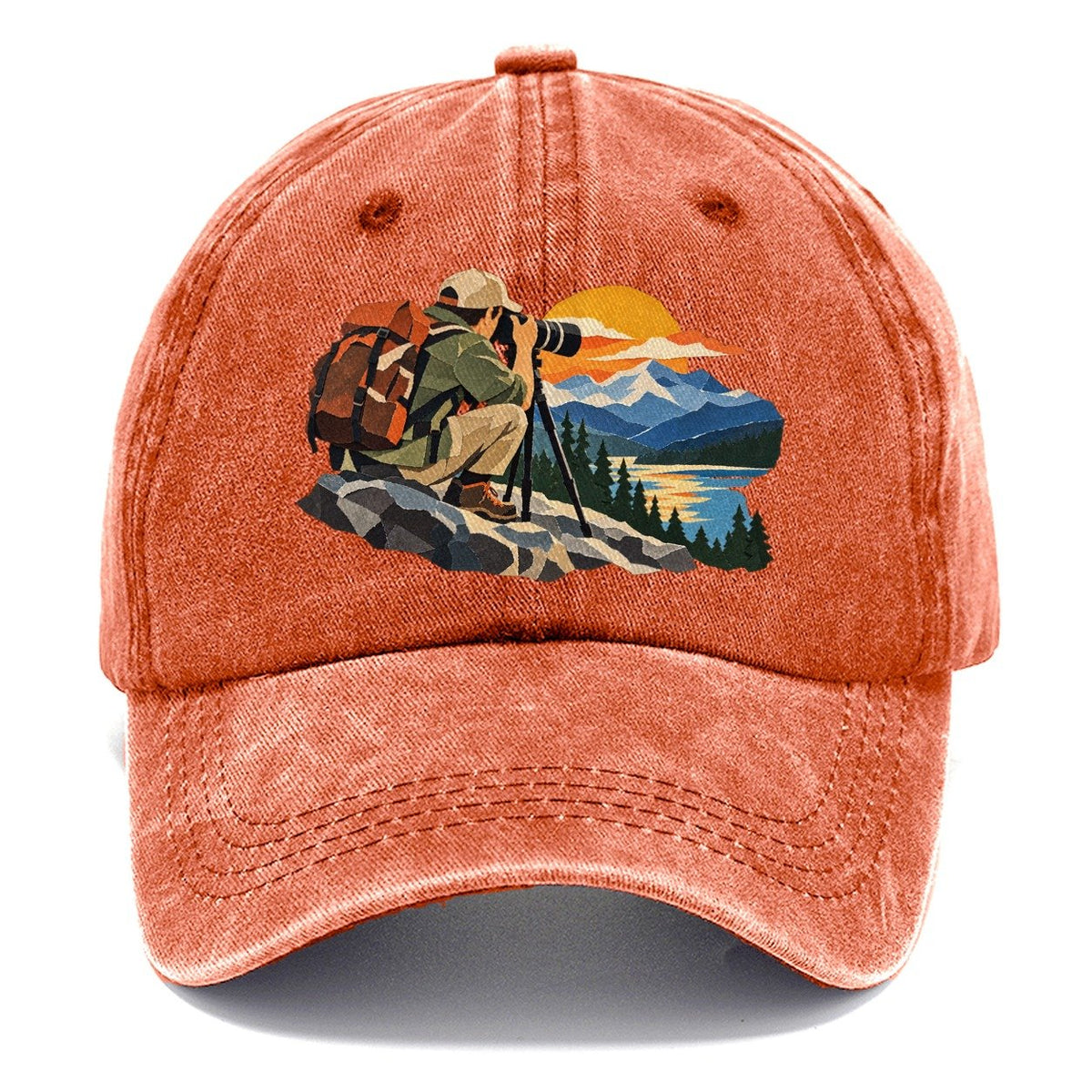 Mountain Sunset Photographer Classic Cap – Terracotta Clay