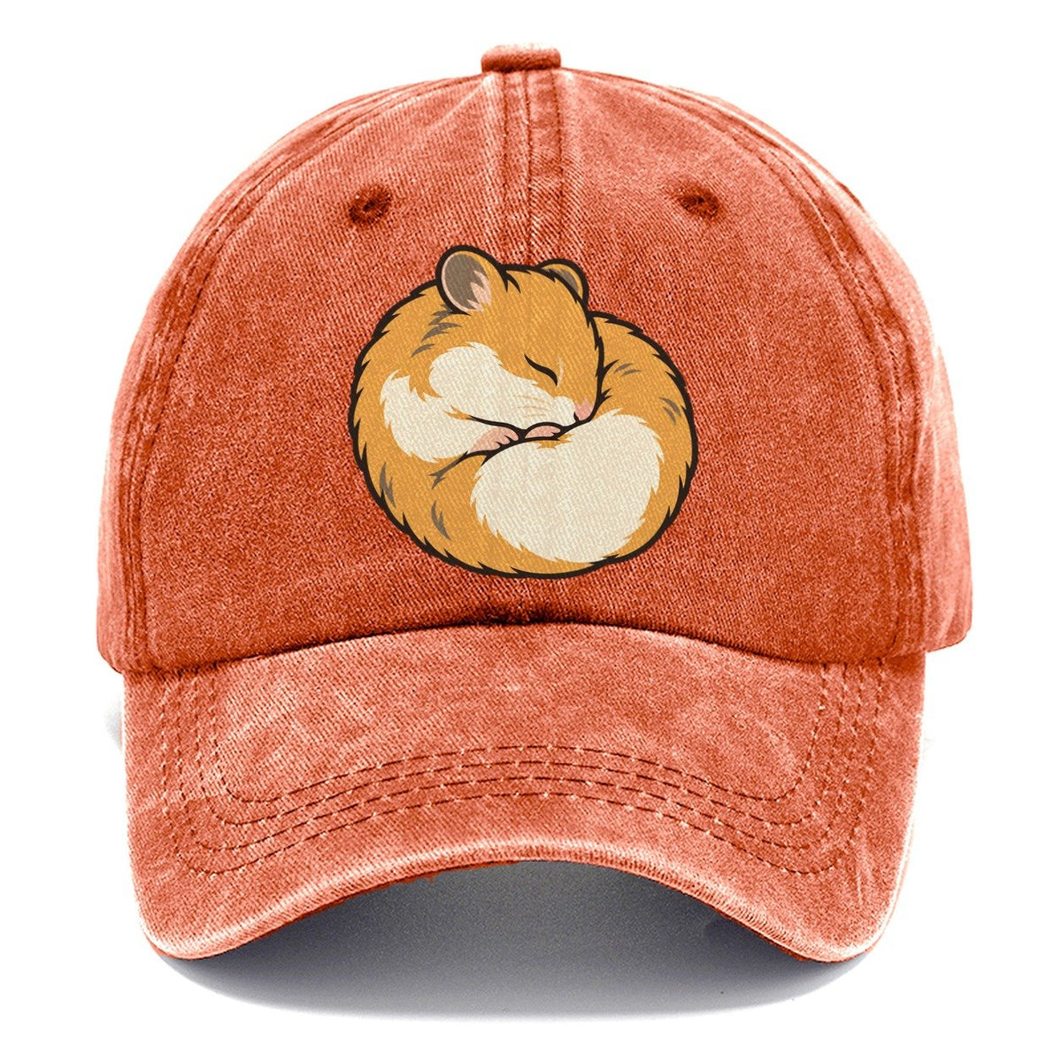 Hamster Curl Nap Small Pet Logos Classic Cap – Terracotta Clay