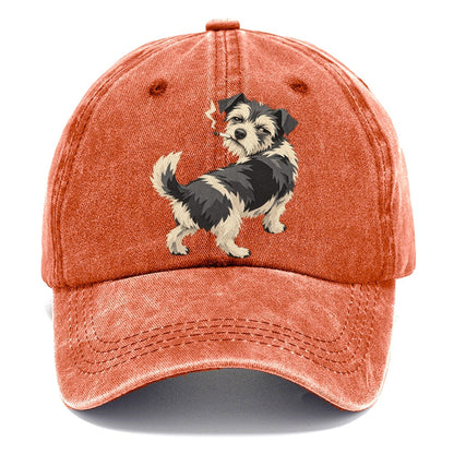Scruffy Dog Smoking a Cigarette Classic Cap – Terracotta Clay