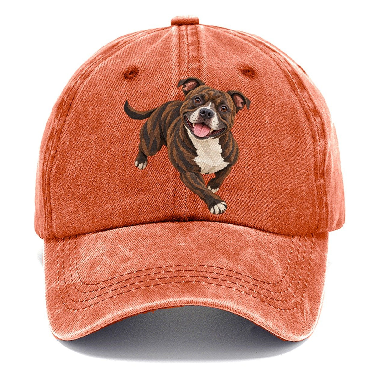 Happy Brindle Pitbull Classic Cap – Terracotta Clay