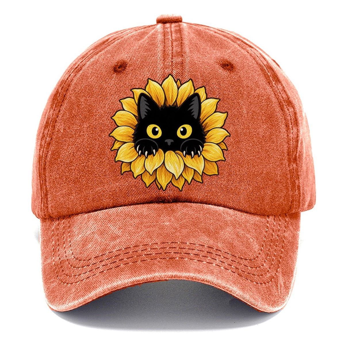 Black Cat Sunflower Fan Favorites Classic Cap – Terracotta Clay