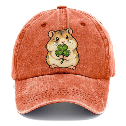Hamster Clover Hold Small Pet Logos Classic Cap – Terracotta Clay
