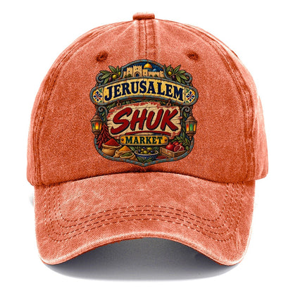 Shuk Market Sign Jerusalem Classic Cap – Terracotta Clay