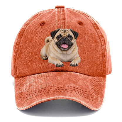 Pug Lying Down Top Breeds Classic Cap – Terracotta Clay