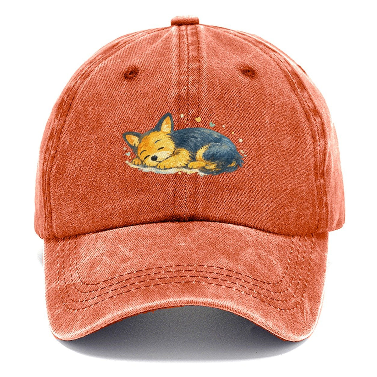 Sleeping Fox Curled Up Classic Cap – Terracotta Clay