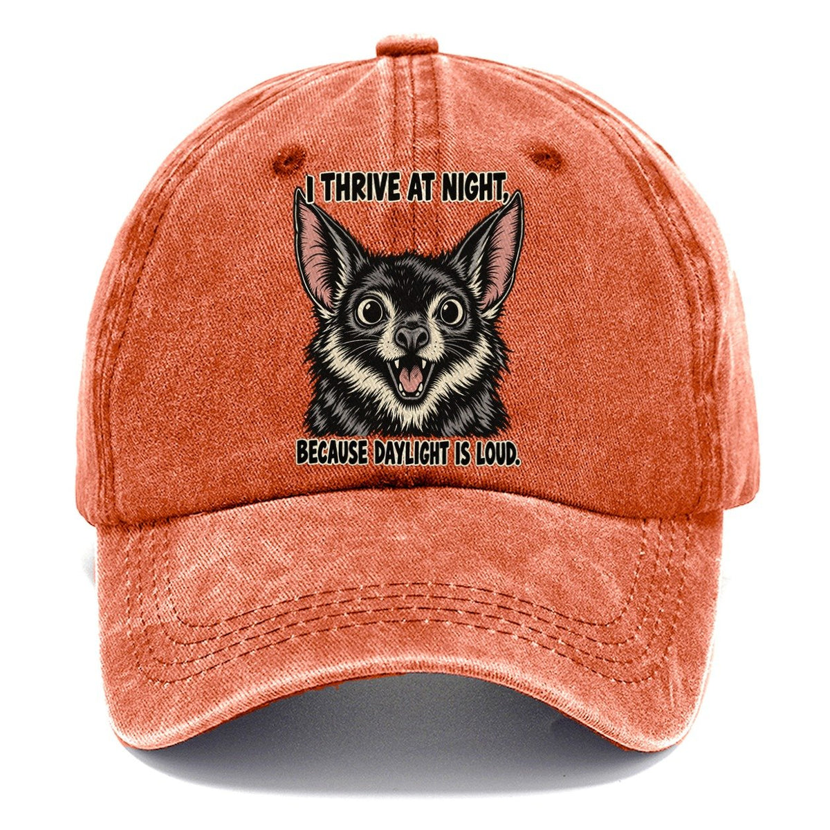 I Thrive At Night Feral Logic Classic Cap – Terracotta Clay