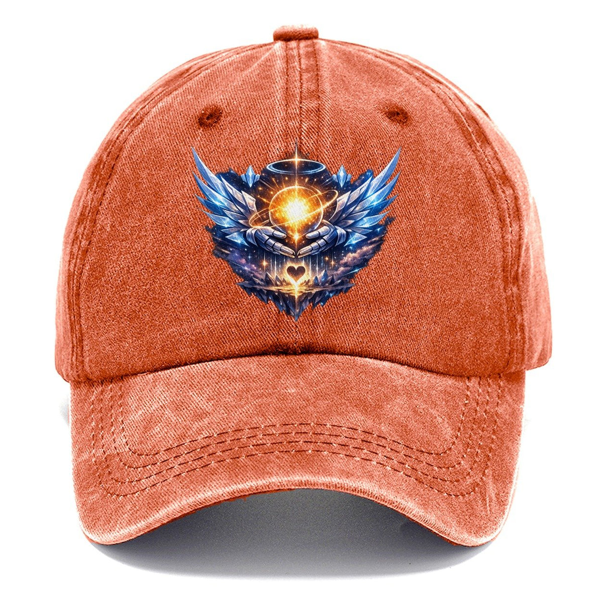 Robotic Hands Glowing Orb Classic Cap – Terracotta Clay
