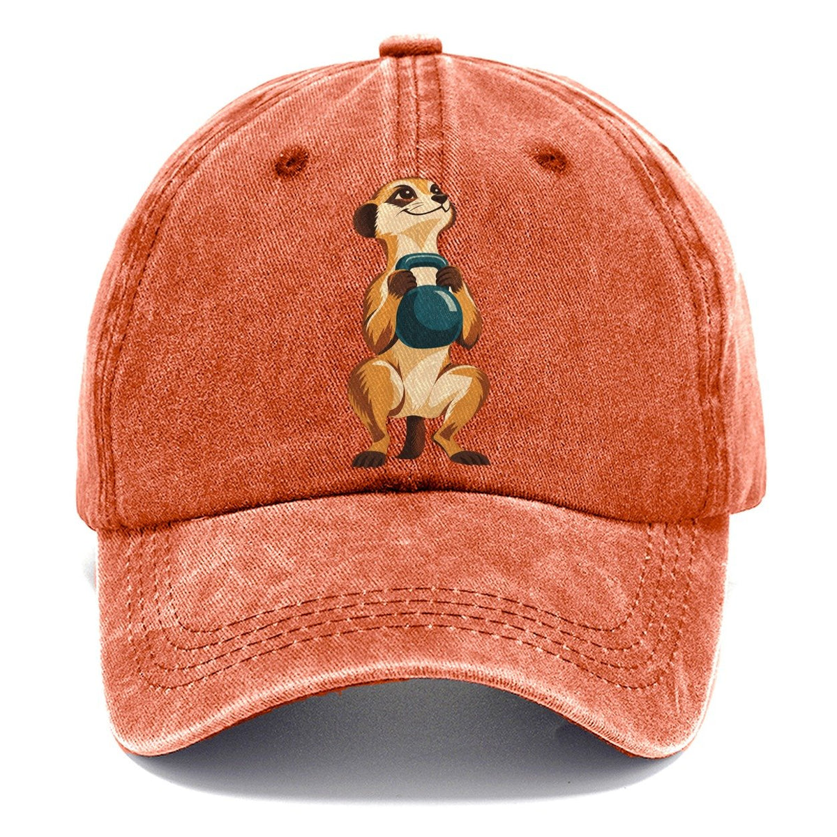 Meerkat Sentry Squat Animal Lifters Classic Cap – Terracotta Clay
