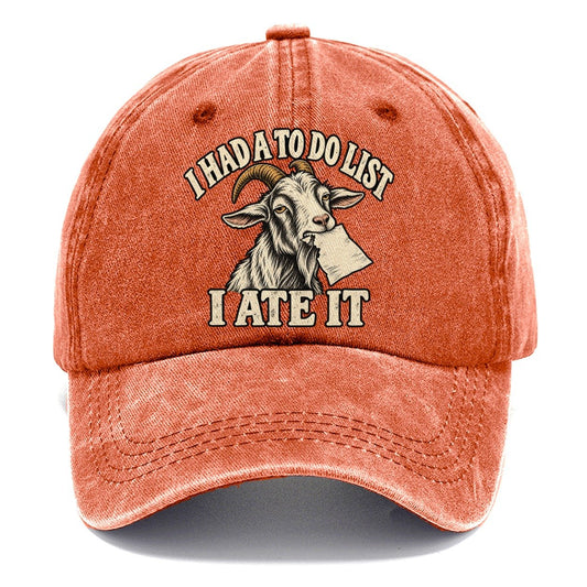 Goat Ate The List Everyday Originals Classic Cap – Terracotta Clay