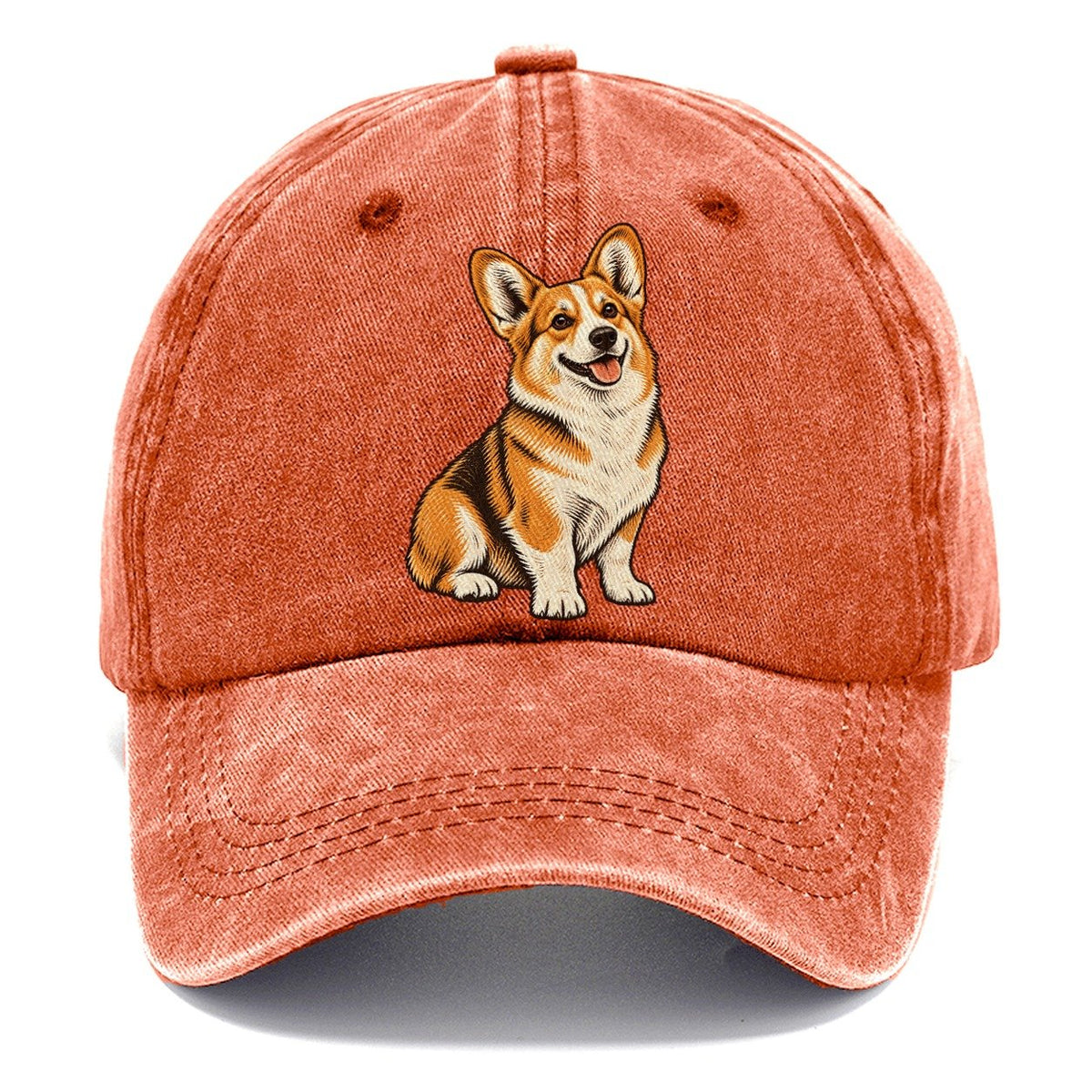 Happy Corgi Classic Cap – Terracotta Clay
