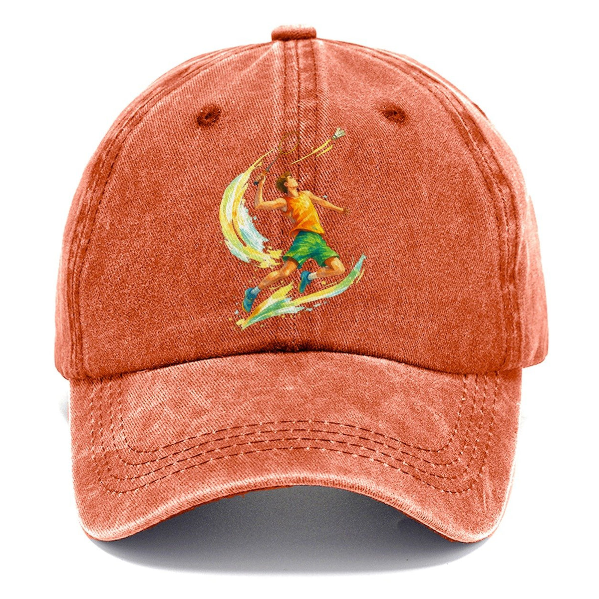 Tennis Player Perfect Serve Classic Cap – Terracotta Clay