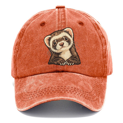 Ferret Peek Small Pet Logos Classic Cap – Terracotta Clay