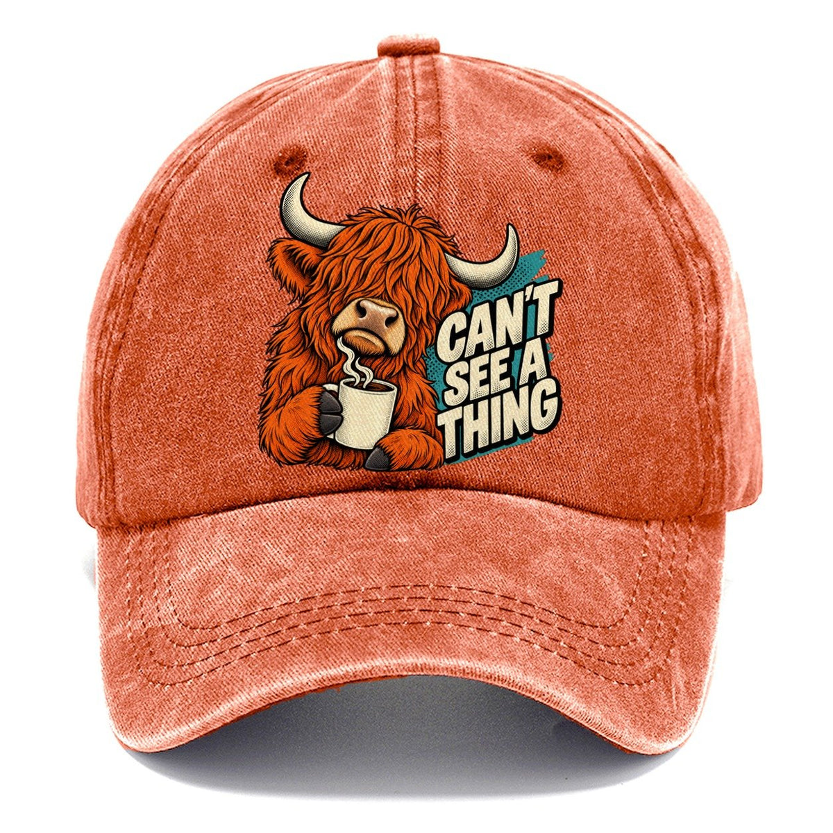 Can't See A Thing Cow Classic Cap – Terracotta Clay