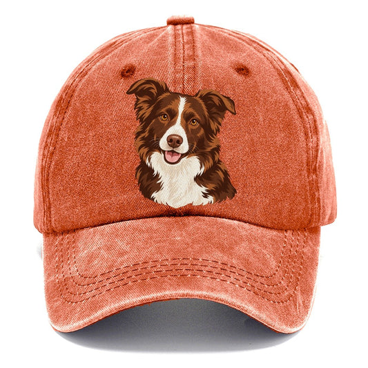 Brown and White Aussie Dog Classic Cap – Terracotta Clay