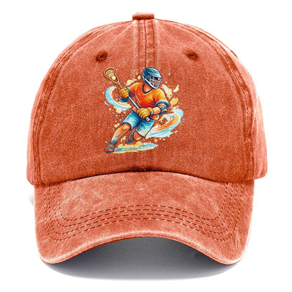 Lacrosse Player Cradling Stick Classic Cap – Terracotta Clay