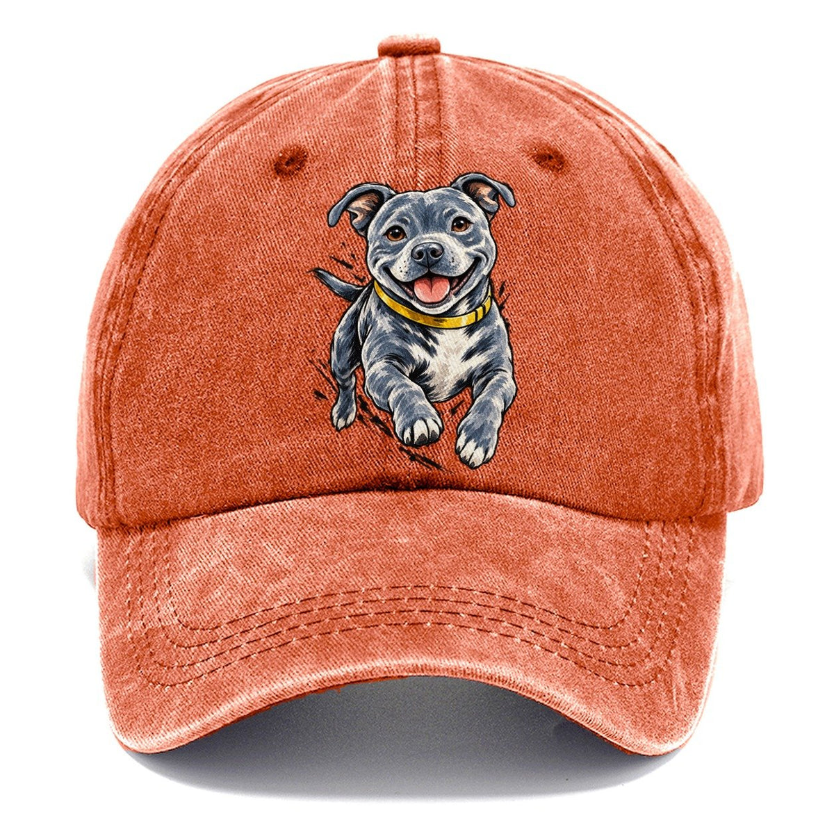 Staffordshire Bull Terrier Expressive Ink Classic Cap – Terracotta Clay
