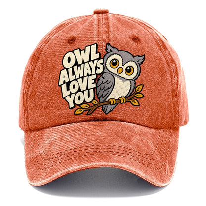 Pop Art Owl Animal Puns Classic Cap – Terracotta Clay