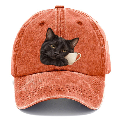 Black Cat Teacup Companion Pastimes Companions Classic Cap – Terracotta Clay