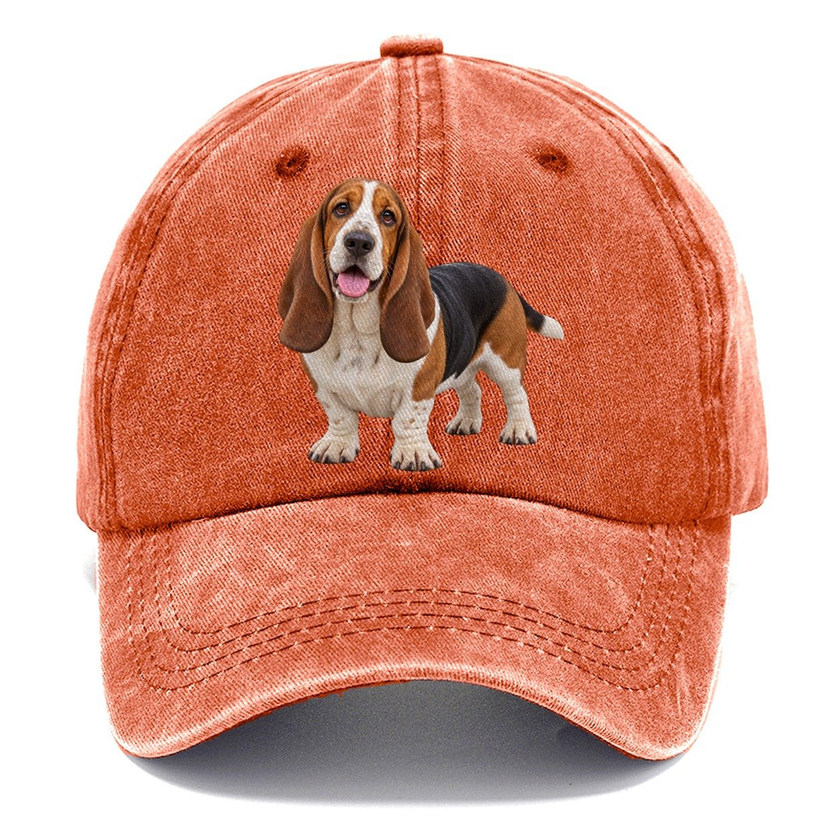 Basset Hound Standing Top Breeds Classic Cap – Terracotta Clay