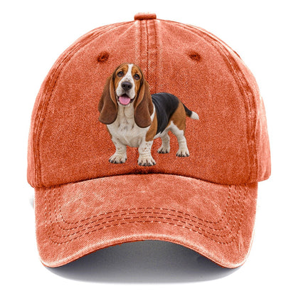 Basset Hound Standing Top Breeds Classic Cap – Terracotta Clay