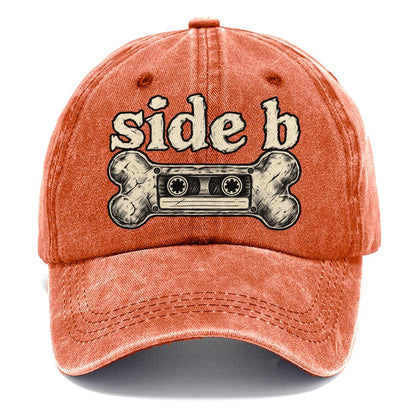 A Dog Bone Drawn As A Cassette Tape Bark For Me Classic Cap – Terracotta Clay