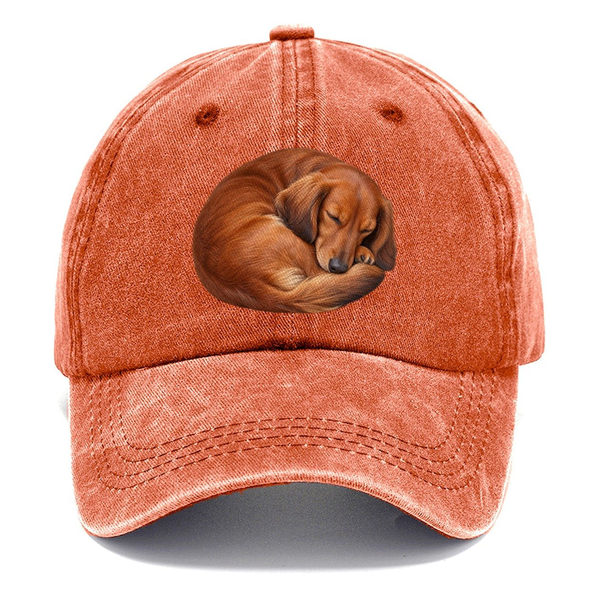 Curled Red Dachshund Everyday Originals Classic Cap – Terracotta Clay