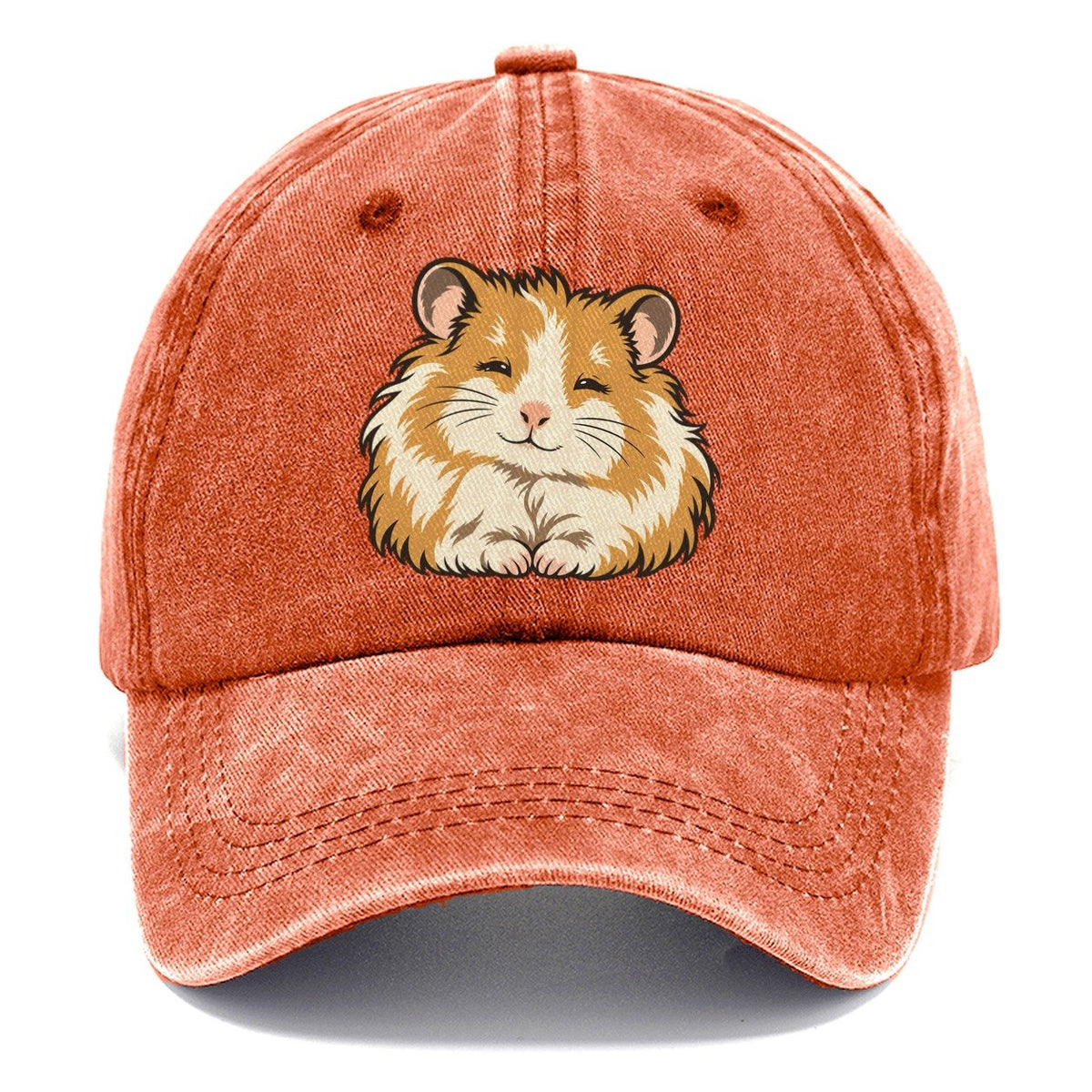 Syrian Hamster Sleepy Eyes Small Pet Logos Classic Cap – Terracotta Clay