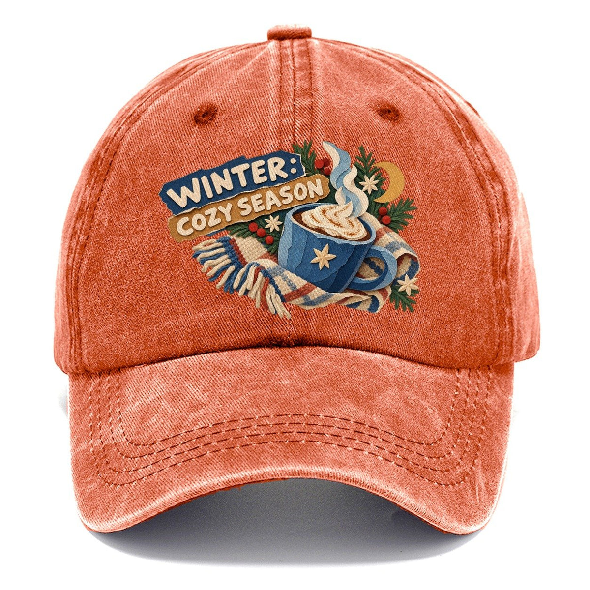 Winter Cozy Season Cocoa Cup Classic Cap – Terracotta Clay