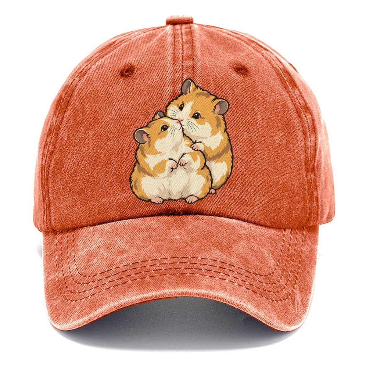 Hamster Nose Touch Small Pet Logos Classic Cap – Terracotta Clay